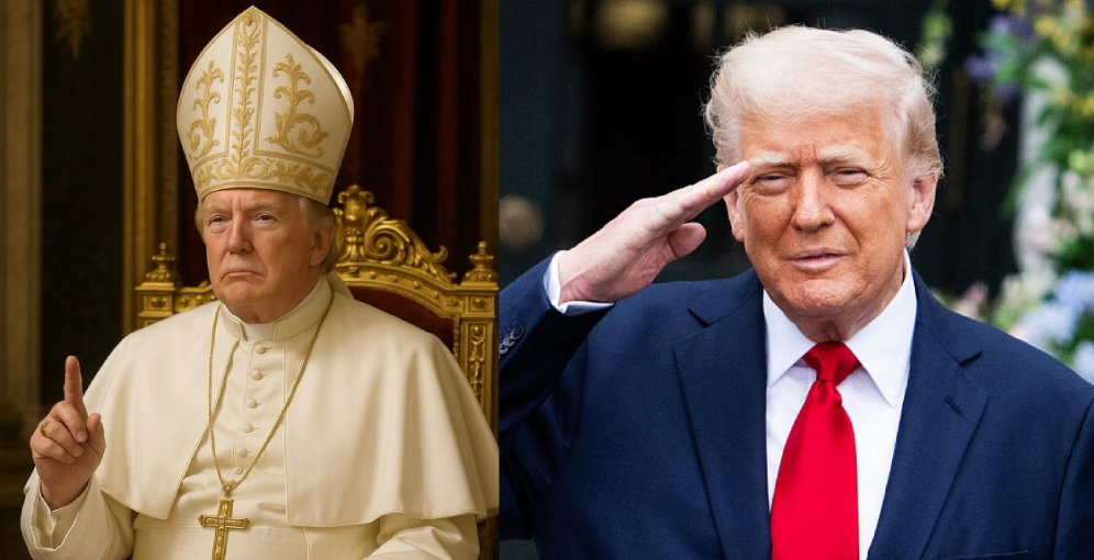 Trump postea en su cuenta de Truth Social una foto vestido de papa